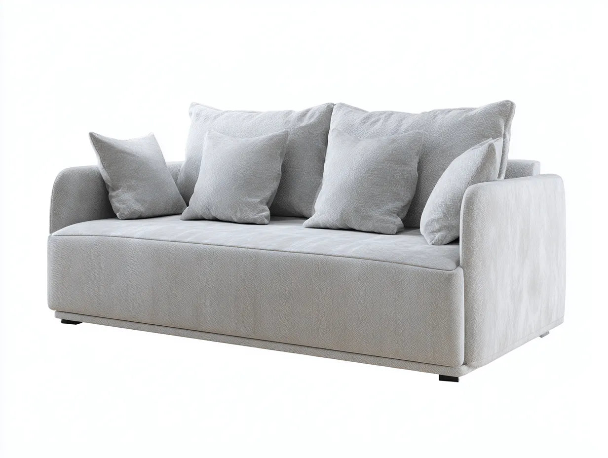 Sofá de 2 plazas 230 × 100 × 85 cm - gris claro - diseño contemporáneo para salón