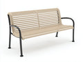 Banco de terraza 160 × 38 × 45 cm - gris - diseño industrial exterior