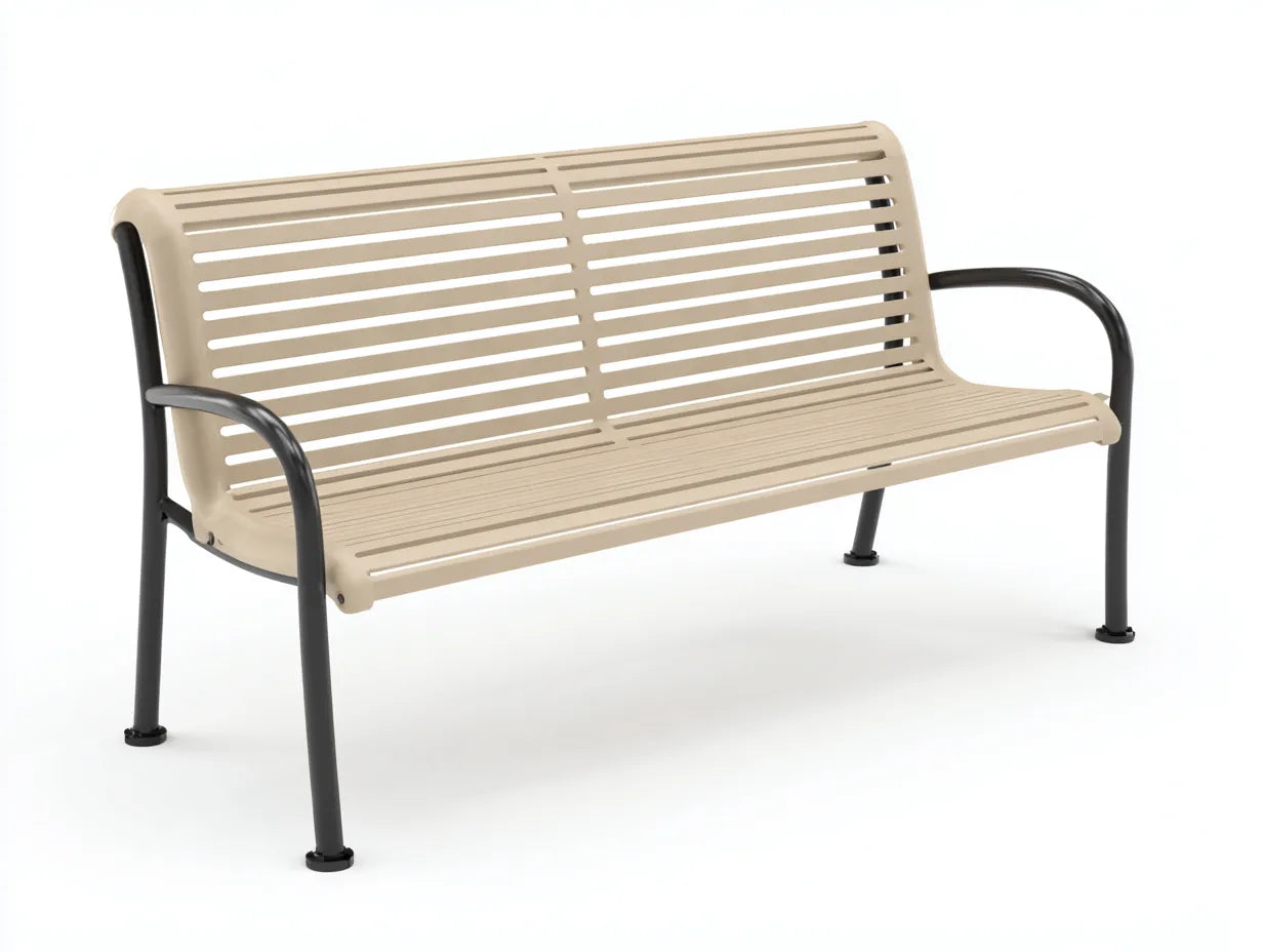 Banco de terraza 160 × 38 × 45 cm - gris - diseño industrial exterior