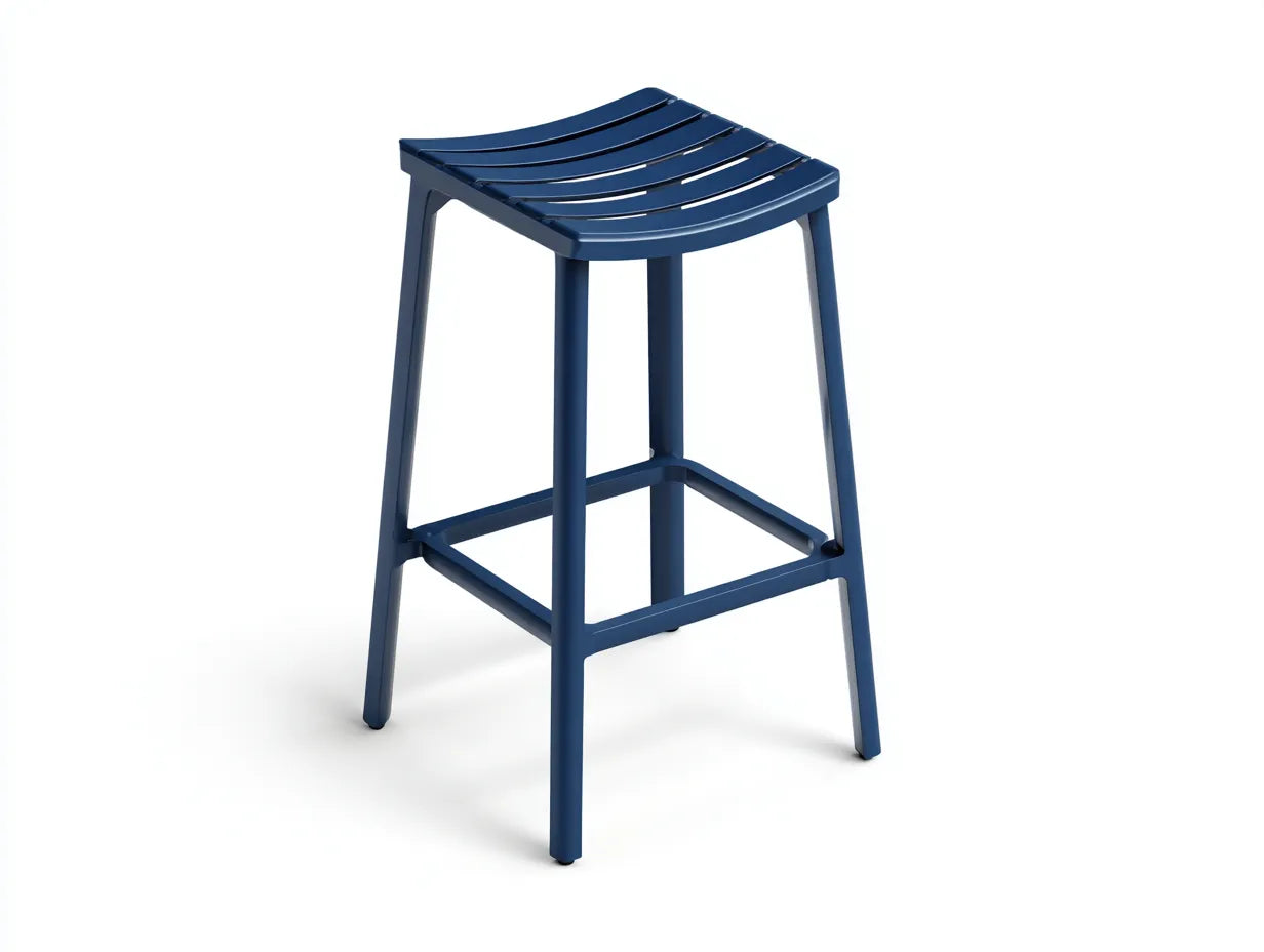 Taburete de bar 45×45×95 cm - azul - diseño moderno para terraza
