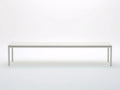 Banco de terraza de metal 150 × 60 × 85 cm - beige - diseño moderno exterior