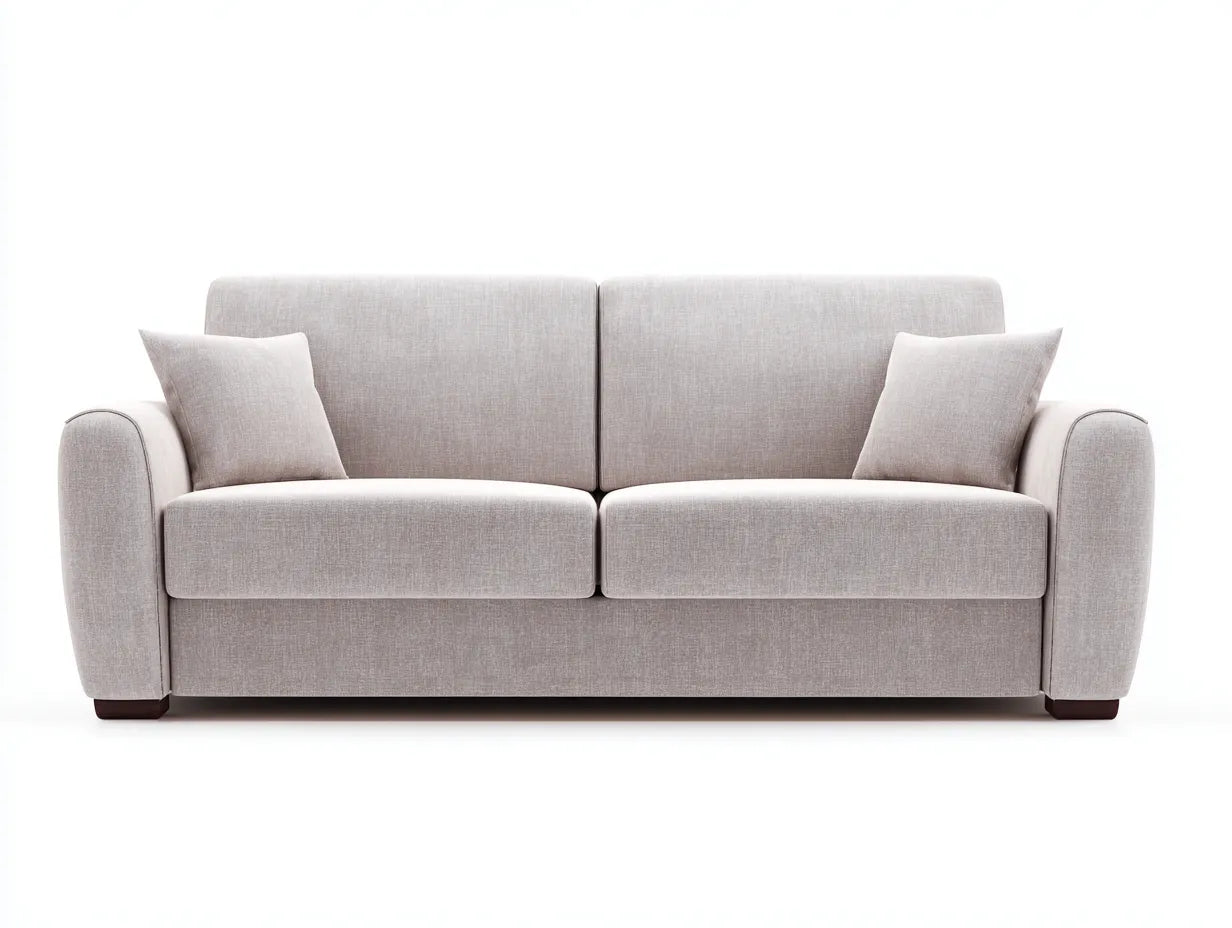 Sofá de 2 plazas 190 × 95 × 85 cm - gris claro - diseño moderno para salón