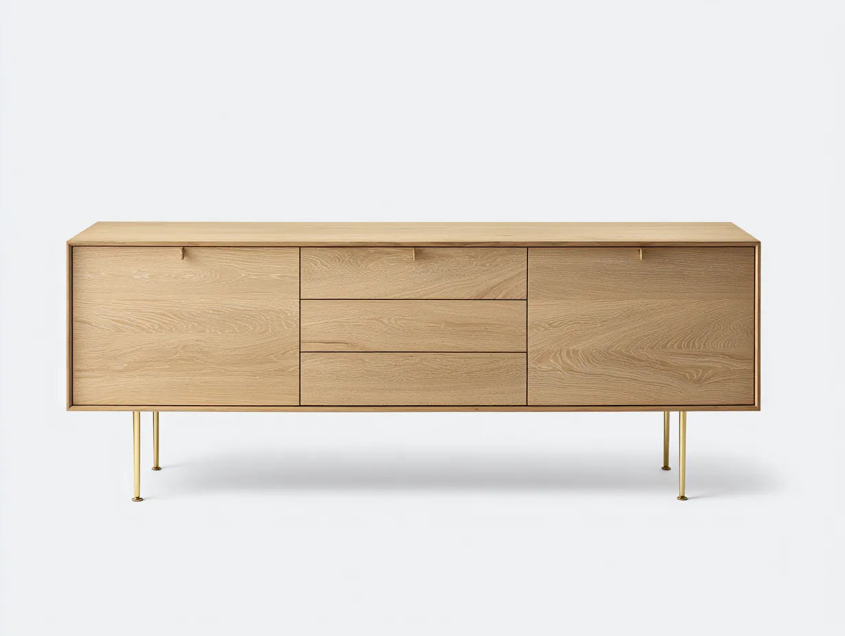 Mueble para TV 180 × 40 × 55 cm - madera claro - diseño moderno para salón