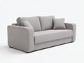 Sofá de 2 plazas 220×100×88 cm - tela gris claro - diseño moderno salón