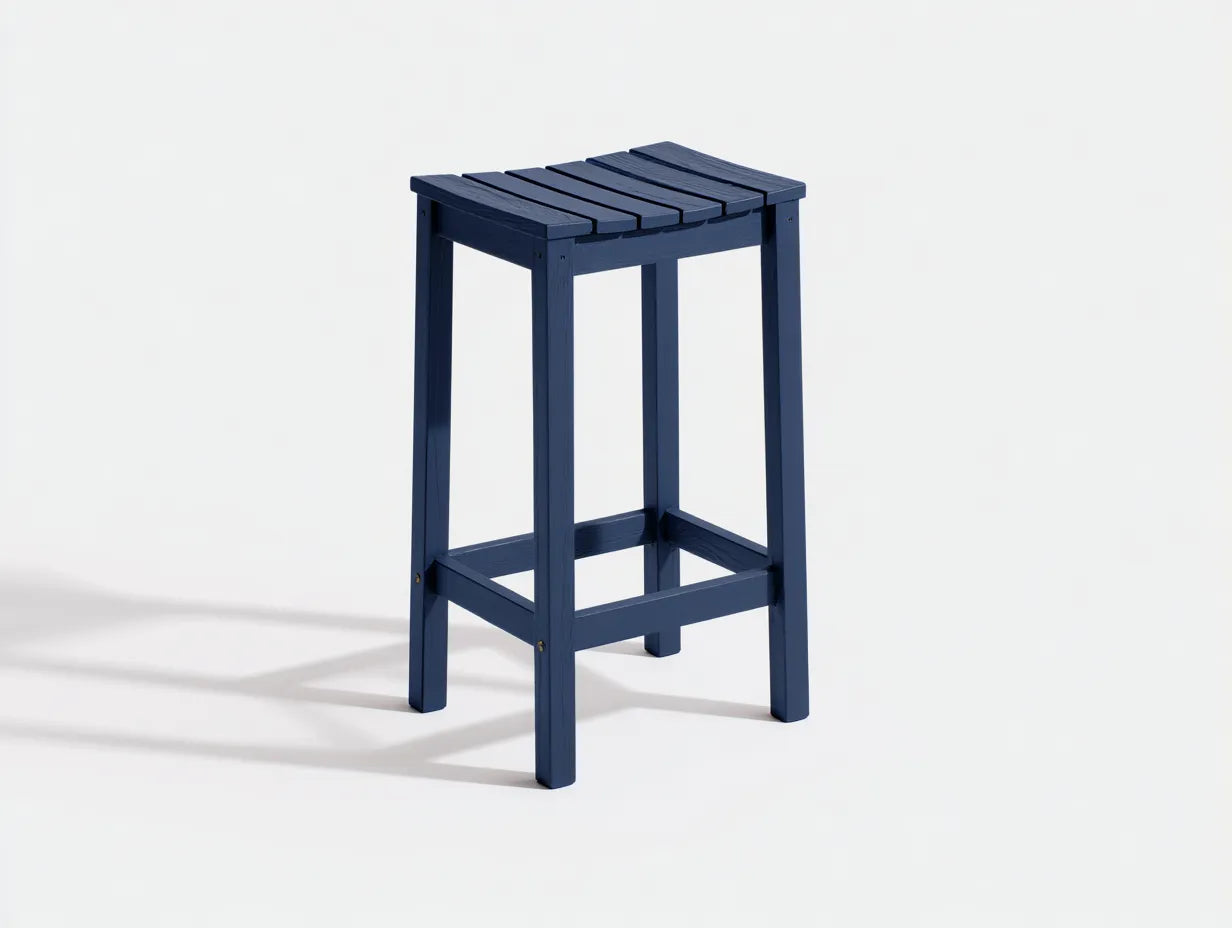 Taburetes de bar para terraza de madera 45 × 45 × 100 cm - azul oscuro - estilo moderno exterior