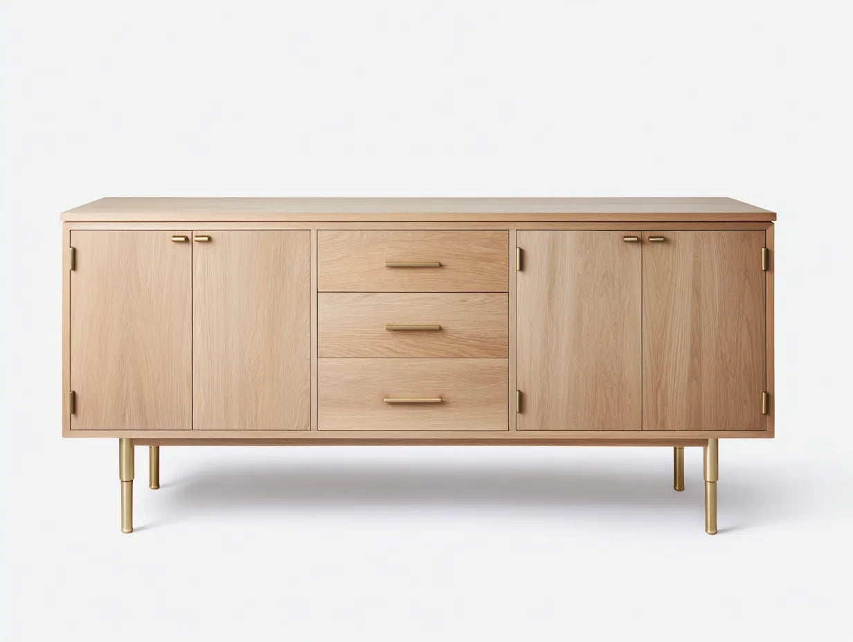 Mueble para TV 200×45×75 cm - madera clara - estilo moderno salón